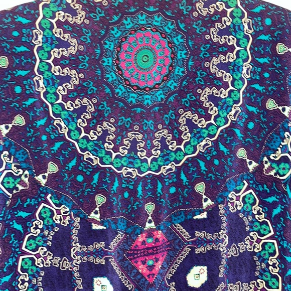 Maeve Anthropology Brand Navy Print Top - Picture 7 of 10